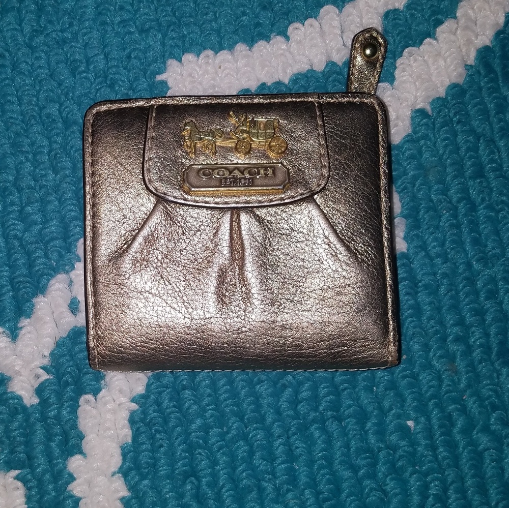 Small Gold Coach Wallet